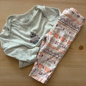 Carter's Penguin Matching Onesie and Bottoms